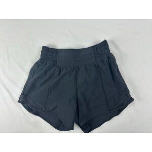 Lululemon Women's Hotty Hot High Rise Lined Athletic Shorts Black Size 0 Tall